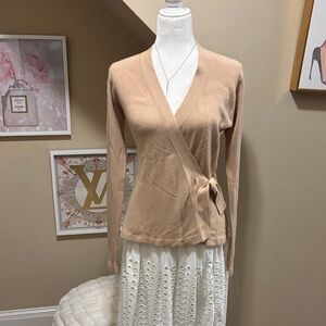 BCBG Beige Wrap Cardigan